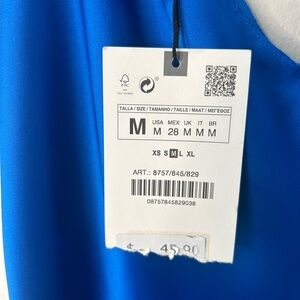 Zara! Amazing sexy blue metallic dress! Can also be used as sexy lingerie